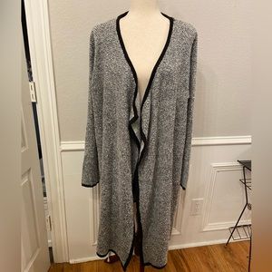 Ellos Soft Cozy Long Open Front Cardigan Sweater Size 14/16